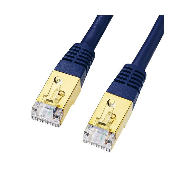 (まとめ）サンワサプライ カテゴリ7LANケーブル ネイビーブルー 5m KB-T7-05NVN 1本〔×3セット〕〔代引不可〕の通販は 23,194円