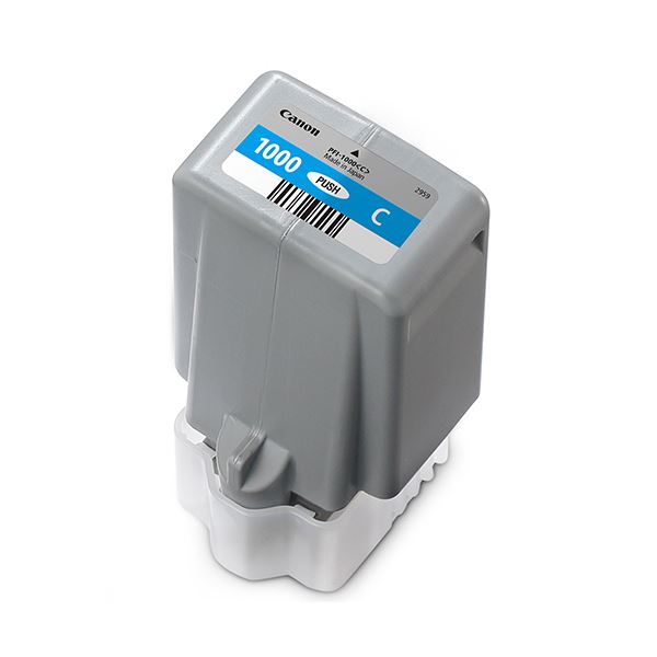 (まとめ）キヤノン インクタンクPFI-1000C シアン 80ml 0547C004 1個〔×3セット〕〔代引不可〕
