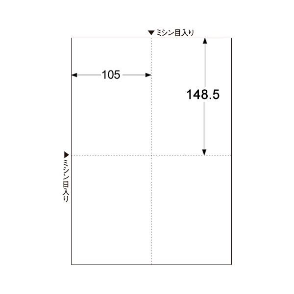 (まとめ）TANOSEEマルチプリンタ帳票(FSC森林認証紙) A4白紙 4面 1セット(1000枚:500枚×2箱)〔×3セット〕〔代引不可〕