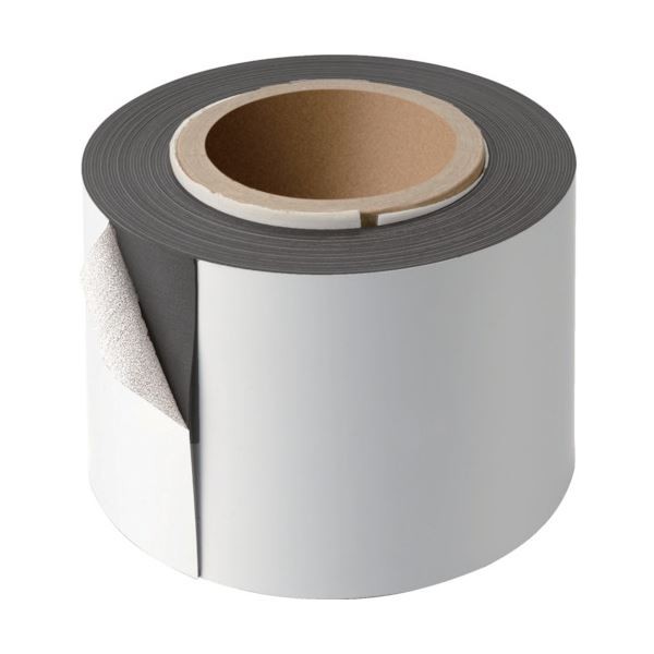 (まとめ）TRUSCO マグネットロール 粘着付10m TCMR-08-10010NW 1巻〔×3セット〕〔代引不可〕