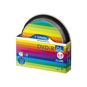 (まとめ) バーベイタム データ用DVD-R DL 8.5GB ワイドプリンターブル スピンドルケース DHR85HP10SV1 1パック(10枚) 〔×5セット〕〔代引不可〕