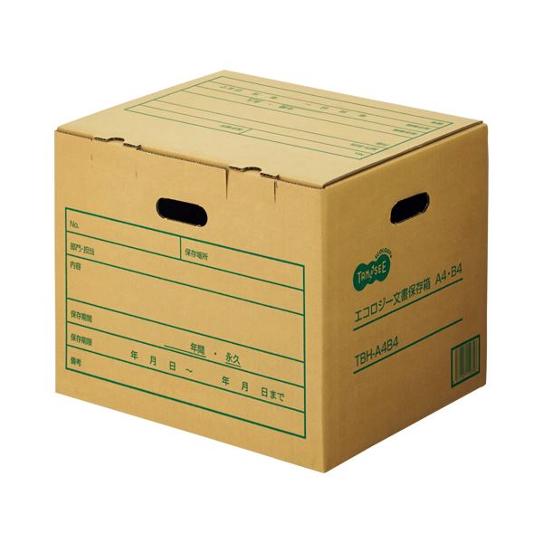(まとめ) TANOSEE 文書保存箱 A4・B4用 内寸：W395×D326×H304mm 1パック（10個） 〔×5セット〕〔代引不可〕 25,470円