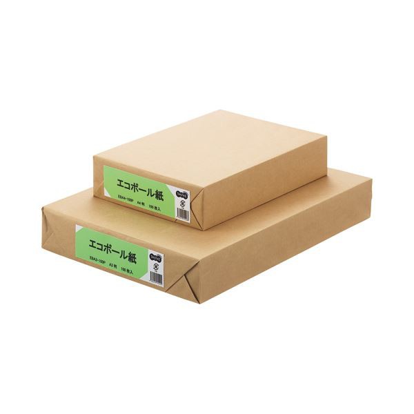 (まとめ) TANOSEE エコボール紙 A3 450g／m2 1パック（100枚） 〔×5セット〕〔代引不可〕の通販は
