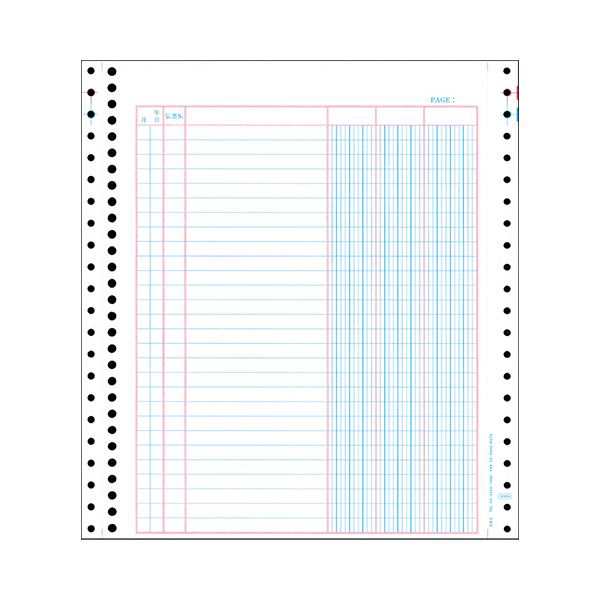 (まとめ) オービック バインダー元帳 Y10×T11 連続用紙 4024 1箱（1000枚） 〔×5セット〕〔代引不可〕