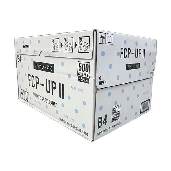 (まとめ) 日本製紙 FCP-UPII B4FCP-UP2-B4 1箱(2500枚:500枚×5冊) 〔×5セット〕〔代引不可〕