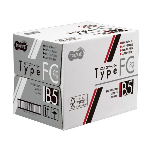 TANOSEE αエコペーパータイプFC B4 厚口 105g 1セット(1000枚:250枚×4冊) TANOSEE αエコペーパータイプFC B4 特厚口 128g 1セット(800枚:200