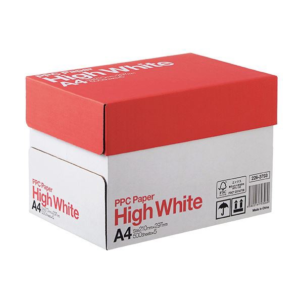 (まとめ) PPC PAPER High WhiteA4 1箱(2500枚:500枚×5冊) 〔×5セット〕〔代引不可〕