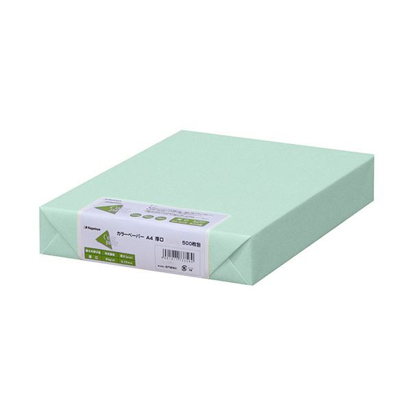 (まとめ) 長門屋商店 Color Paper A4厚口 浅黄 ナ-3361 1冊(500枚) 〔×5セット〕〔代引不可〕