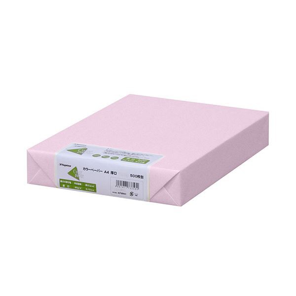 (まとめ) 長門屋商店 Color Paper A4厚口 さくら ナ-3369 1冊(500枚) 〔×5セット〕〔代引不可〕