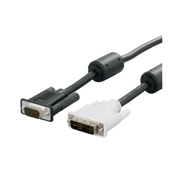 (まとめ) バッファロー ディスプレイケーブル (DVI-I29pin)オス-(ミニD-Sub15pin)オス 3.0m BSDCDA30 1本 〔×5セット〕〔代引不可〕の通販は