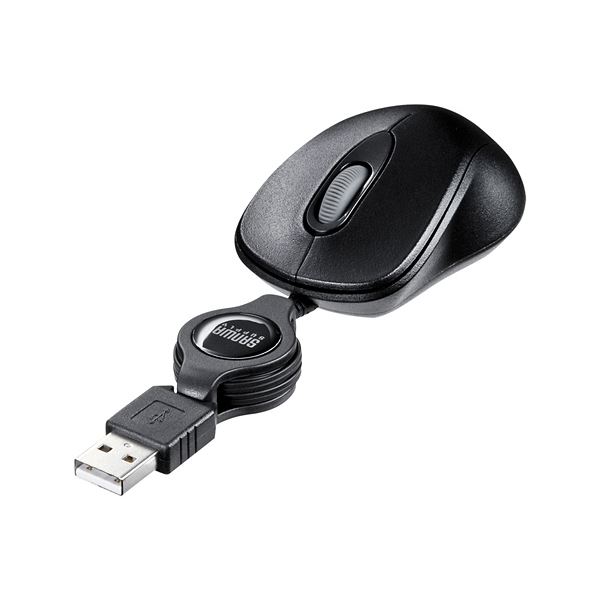 (まとめ) サンワサプライケーブル巻取り光学式マウス ブラック MA-MA6BK 1個 〔×10セット〕〔代引不可〕の通販は 20,361円