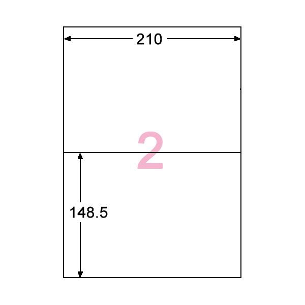 (まとめ) ヒサゴ エコノミーラベル A4 2面 210×148.5mm ELM002 1冊（100シート） 〔×10セット〕〔代引不可〕