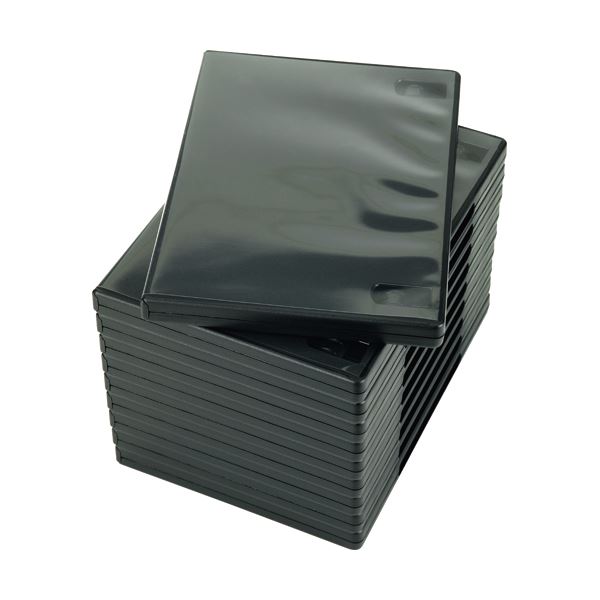 (まとめ) ナガセテクノサービス CD/DVD M-ロックケース ブラック FD1001TLB10 1パック(10枚) 〔×10セット〕〔代引不可〕の通販は