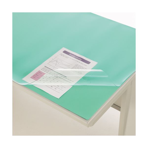 コクヨ デスクマット軟質(オレフィン・透明)ダブル(下敷き付)1587×687mm ウォームグレー マ-867NM 1枚