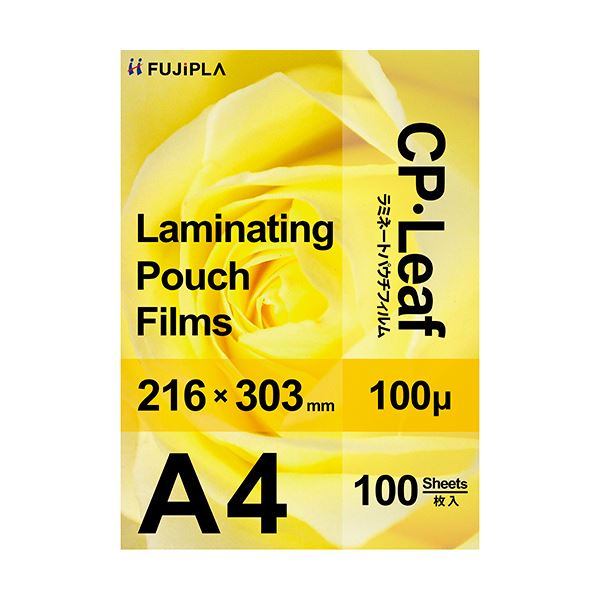(まとめ) ヒサゴ フジプラ ラミネートフィルムA4 100μ CP1021630Y 1パック(100枚) 〔×10セット〕〔代引不可〕