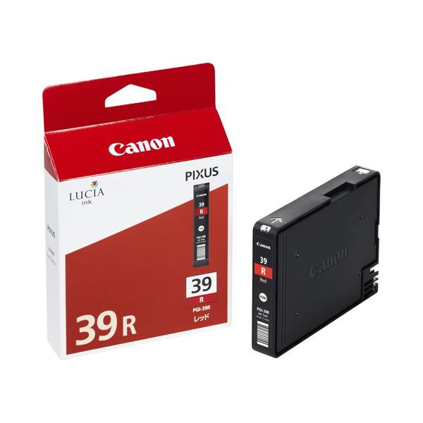 (まとめ) キヤノン Canon インクタンク PGI-39R レッド 4866B001 1個 〔×10セット〕〔代引不可〕