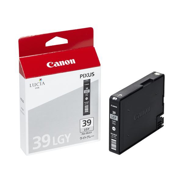 (まとめ) キヤノン Canon インクタンク PGI-39LGY ライトグレー 4860B001 1個 〔×10セット〕〔代引不可〕