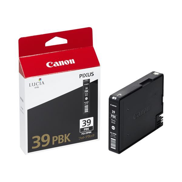 (まとめ) キヤノン Canon インクタンク PGI-39PBK フォトブラック 4857B001 1個 〔×10セット〕〔代引不可〕