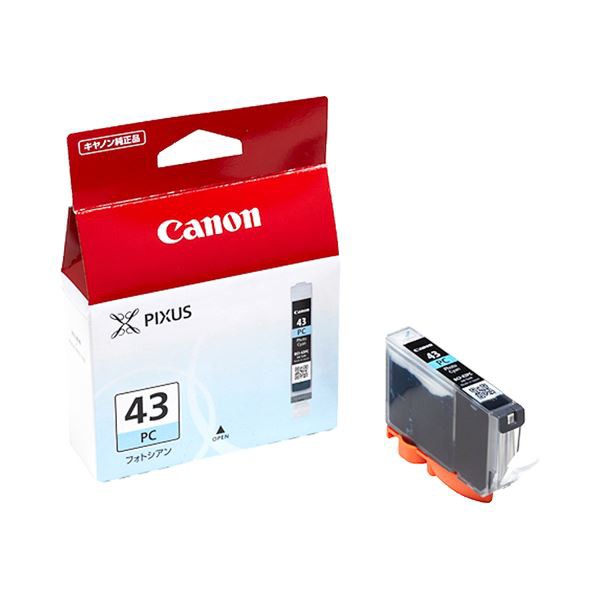 (まとめ) キヤノン Canon インクタンク BCI-43PC フォトシアン 6380B001 1個 〔×10セット〕〔代引不可〕