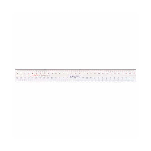 (まとめ) ライオン事務器 アクリル直線定規30cm No.10 1セット(10本) 〔×10セット〕〔代引不可〕