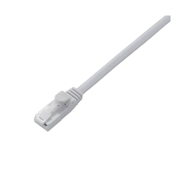 RoHS指令準拠 CAT5E対応 爪折れ防止 LANケーブル 10m／簡易パッケージ仕様（ホワイト） 〔×10セット〕〔代引不可〕の通販は
