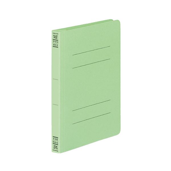 (まとめ) コクヨ フラットファイルV(樹脂製とじ具) B6タテ 150枚収容 背幅18mm 緑 フ-V13G 1パック(10冊) 〔×10セット〕〔代引不可〕の通販は