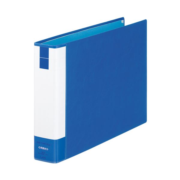 (まとめ) ライオン事務器 パイプ式ファイル(環境)両開き B4ヨコ 400枚収容 40mmとじ 背幅61mm ブルー No.740RK 1冊 〔×10セット〕〔代引不可〕の通販は 20,839円