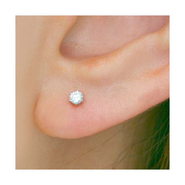 Pt900 0.1ct一粒ダイヤモンドピアス(プラチナ)101863〔代引不可〕 Pt900 0.1ct一粒ダイヤモンドピアス(プラチナ)101863〔代引不可〕