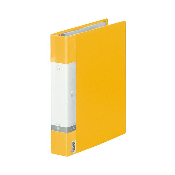 (まとめ) リヒトラブ リクエスト クリヤーブック(クリアブック)(ポケット交換タイプ) A4タテ 30穴 35ポケット付属 背幅50mm 黄 G3803-5 1冊 〔×10セット〕〔代引不可〕の通販は