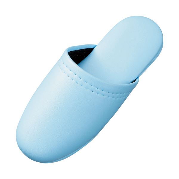 (まとめ) オーミケンシ レザー調スリッパ(子供用) ブルー 1足 〔×10セット〕〔代引不可〕の通販は