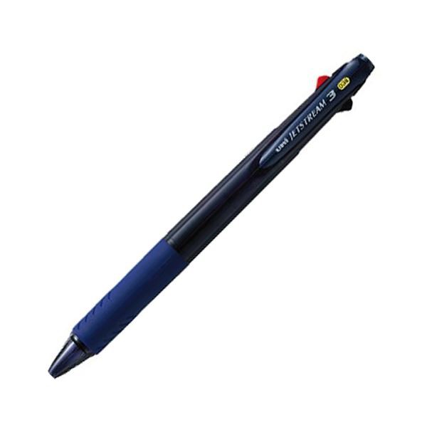 (まとめ) 三菱鉛筆 3色ボールペン ジェットストリーム3 0.38mm 軸色（透明ネイビー） SXE340038T.9 1本 〔×30セット〕〔代引不可〕の通販は