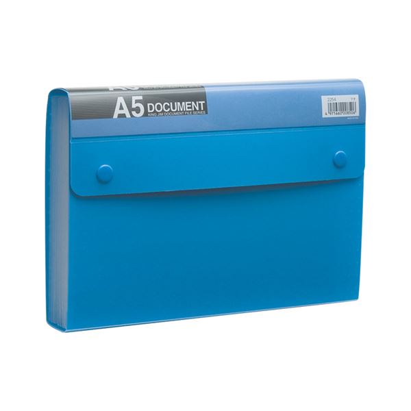 (まとめ) キングジム ドキュメントファイル(エコノミータイプ) PP表紙 A5 13ポケット 青 2254 1冊 〔×30セット〕〔代引不可〕の通販は