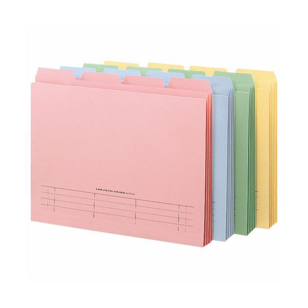 (まとめ) ライオン事務器 4カットフォルダー山付ファイル A4 黄 No.31-4P 1パック(4冊) 〔×30セット〕〔代引不可〕