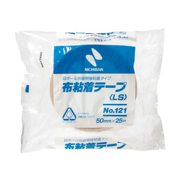 (まとめ) ニチバン 布粘着テープ No.121 中軽量物封かん用 50mm×25m 黄土 121-50 1巻 〔×30セット〕〔代引不可〕の通販は