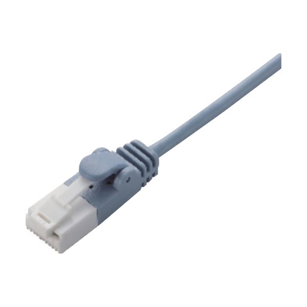 (まとめ) エレコムツメ折れ防止スリムLANケーブル(Cat6) ブルー 1.5m LD-GPST/BU15 1本 〔×30セット〕〔代引不可〕の通販は