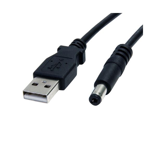 (まとめ) StarTech USB-5VDC電源供給ケーブル 91cm DCプラグ(外形5.5m/内径2.1mm) ブラック USB2TYPEM 1本 〔×30セット〕〔代引不可〕の通販は