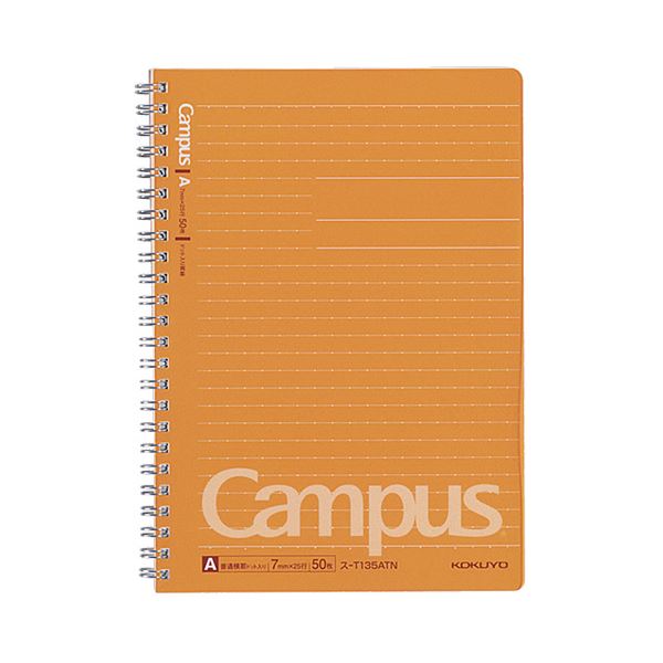 (まとめ) コクヨ キャンパス ツインリングノート（ドット入り罫線） A5 A罫 50枚 ス-T135ATN 1冊 〔×30セット〕〔代引不可〕の通販は