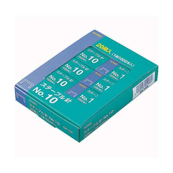 全品送料無料】 ソニック ステープル針 10号50本連結×20個入 GP-736 1