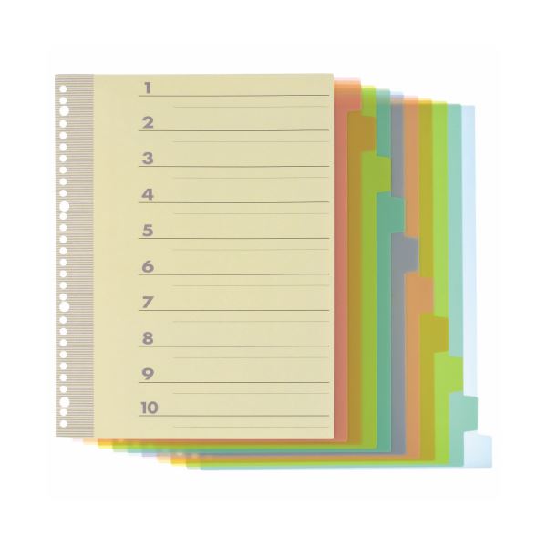 (まとめ) TANOSEE インデックス（PP） A4タテ 4・30穴 10山1組 1パック 〔×30セット〕〔代引不可〕の通販は