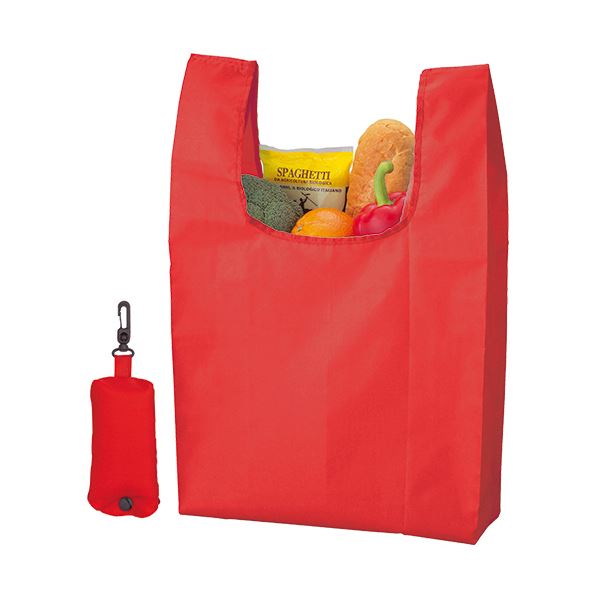 (まとめ) ジーナス ECO コンパクトマイバッグレッド 98080-RE 1枚 〔×50セット〕〔代引不可〕の通販は