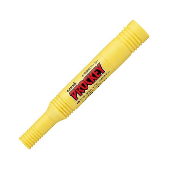 (まとめ) 三菱鉛筆 水性マーカー プロッキー 詰め替えタイプ 太字角芯+細字丸芯 黄 PM150TR.2 1本 〔×100セット〕〔代引不可〕の通販は