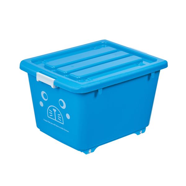 (まとめ) アニマルケース/収納ケース 〔ブルー ショート〕 幅39cm ロック機能・キャスター付き お子様用 〔×10個セット〕〔代引不可〕の通販は