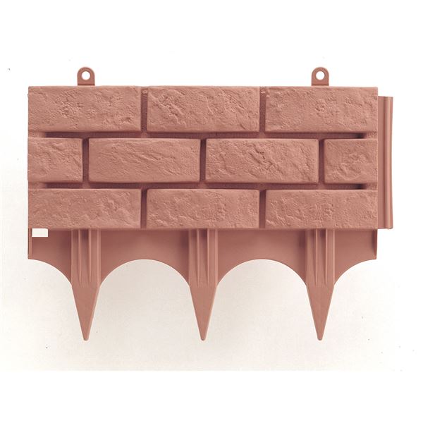 (まとめ) 土留め/ガーデニング用品 〔レンガ調 45型 ブラウン〕 プラスチック製 園芸用品 〔×20個セット〕〔代引不可〕の通販は