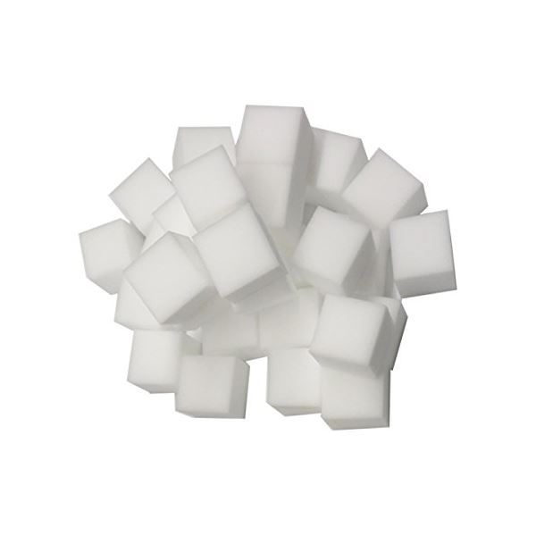 (まとめ) メラミンスポンジ/掃除用品 〔キューブ型 30個入り〕 3cm角カット 浴室 洗面所 水垢 茶シブ汚れ 〔×100個セット〕〔代引不可〕の通販は 14,287円