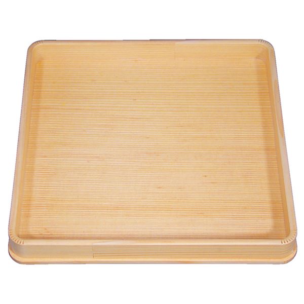 尺0 角ヘギ目盆/トレー 〔クリヤー仕上げ 木〕 304mm×304mm×32mm 木製 日本製 〔和食 レストラン 居酒屋 店舗 お店〕〔代引不可〕の通販は 7,440円