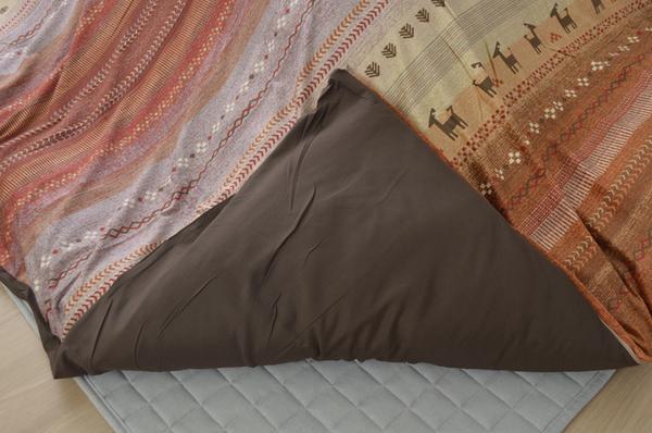 ギャッベ柄 こたつ布団カバー/寝具 〔ファスナータイプ オレンジ 約215×255cm〕 長方形 洗える 〔リビング ダイニング〕 〔こたつ布団別売〕〔代引不可〕の通販は hululk.com