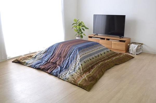 ギャッベ柄 こたつ布団カバー/寝具 〔ファスナータイプ オレンジ 約215×255cm〕 長方形 洗える 〔リビング ダイニング〕 〔こたつ布団別売〕〔代引不可〕の通販は hululk.com