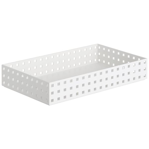 (まとめ) 小物入れ/マルチ収納ケース 〔ワイド M ホワイト〕 奥行き35cmタイプ ブリックス 9036 〔24個セット〕〔代引不可〕の通販は