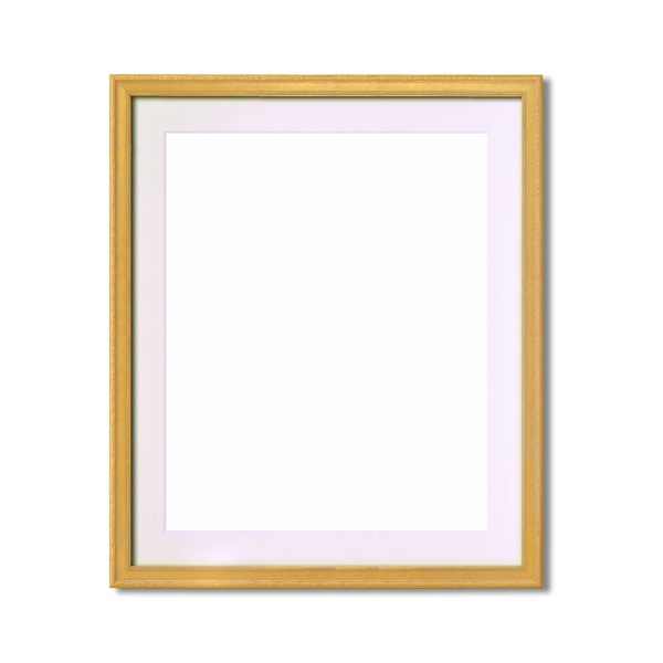 〔軽量水彩額〕金水彩額・銀水彩額・「UV（紫外線）カットアクリル」 柄入り水彩額マット付 F8 ゴールド〔代引不可〕の通販は