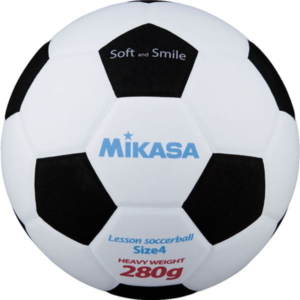 MIKASA（ミカサ）スマイルサッカーボール 4号球 ホワイト×ブラック 〔SF428WBK〕〔代引不可〕の通販は
